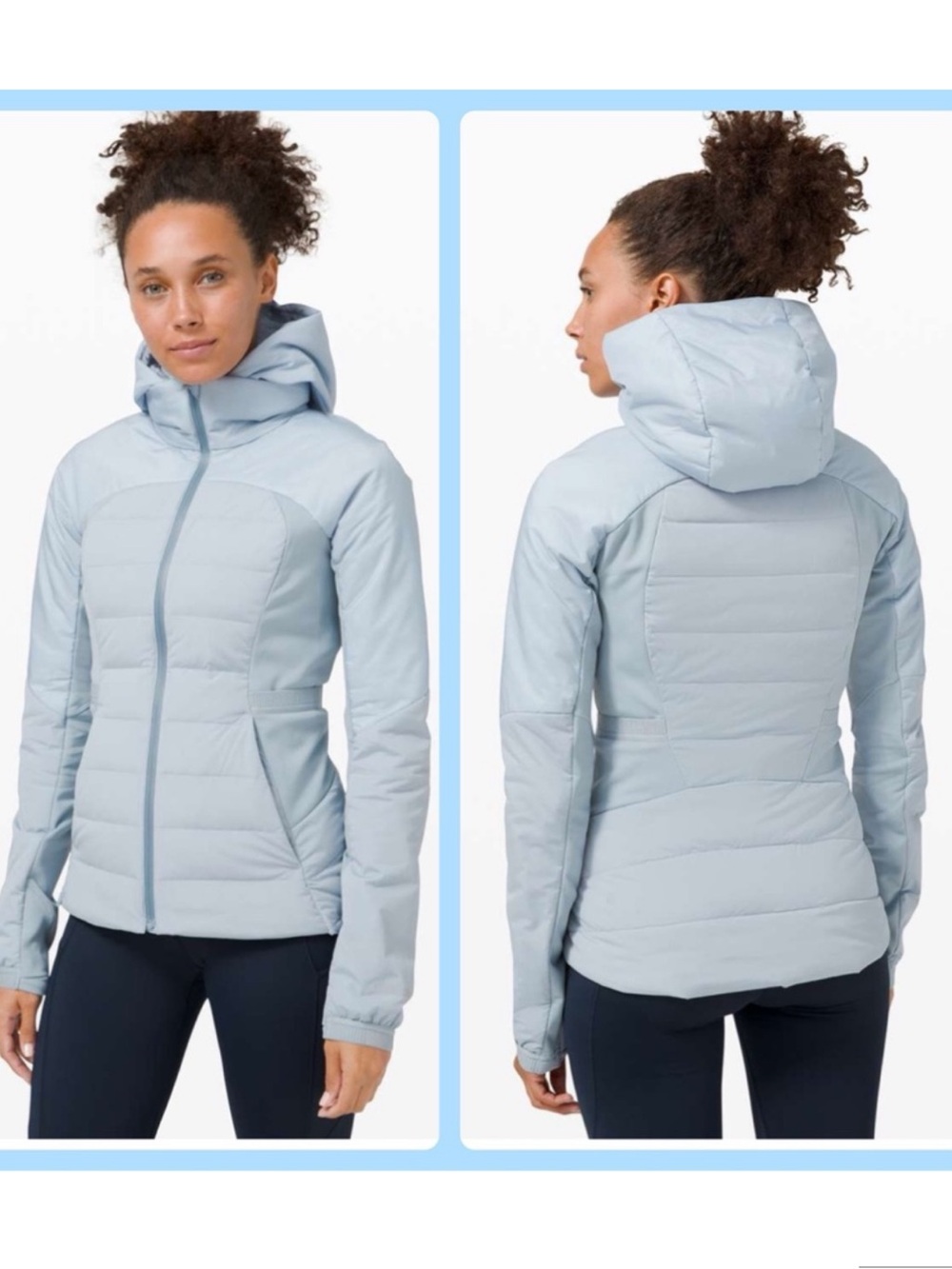 Lululemon down for it all down jacket chambray size 10